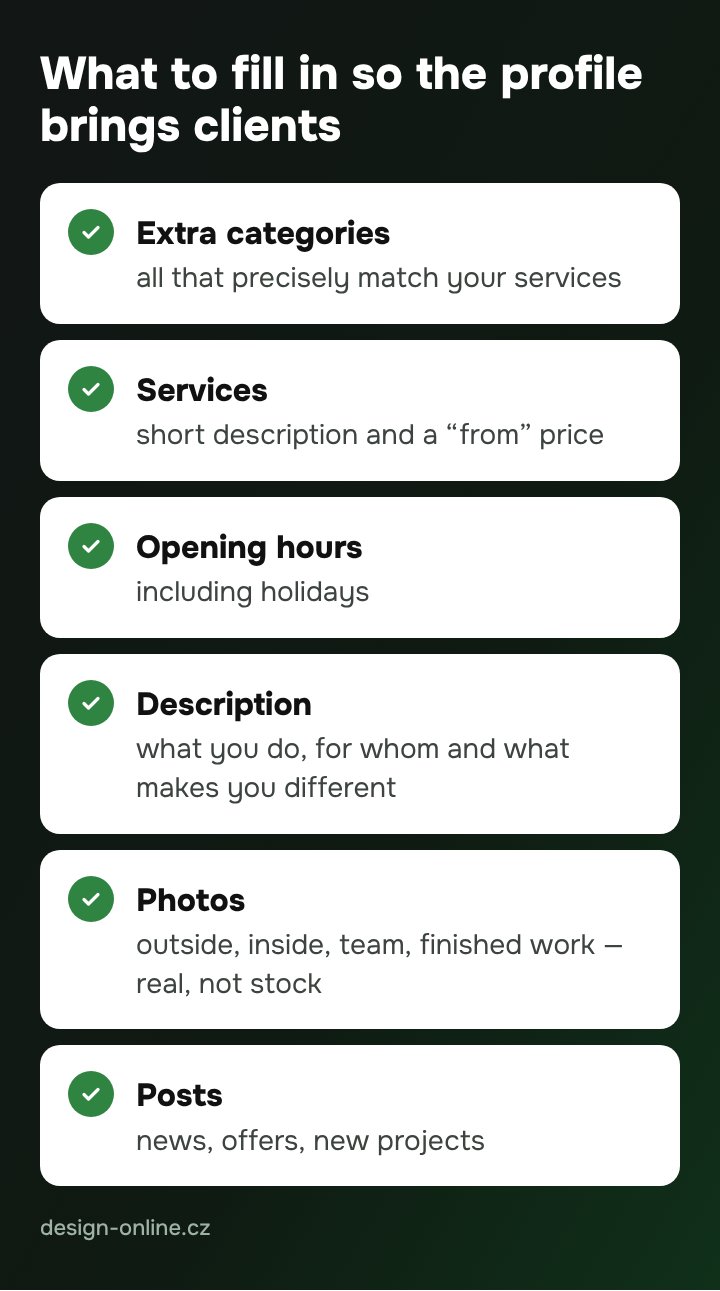 What to fill in so the profile brings clients