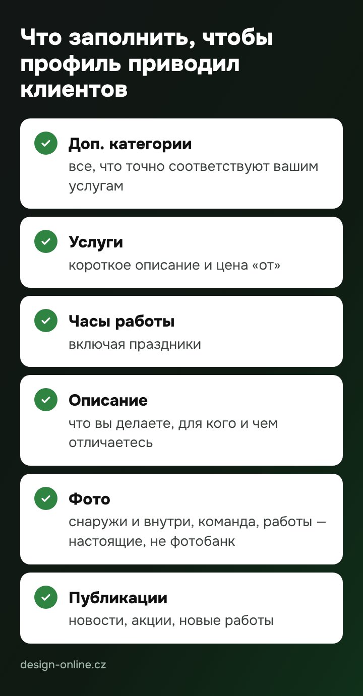 Что заполнить, чтобы профиль приводил клиентов