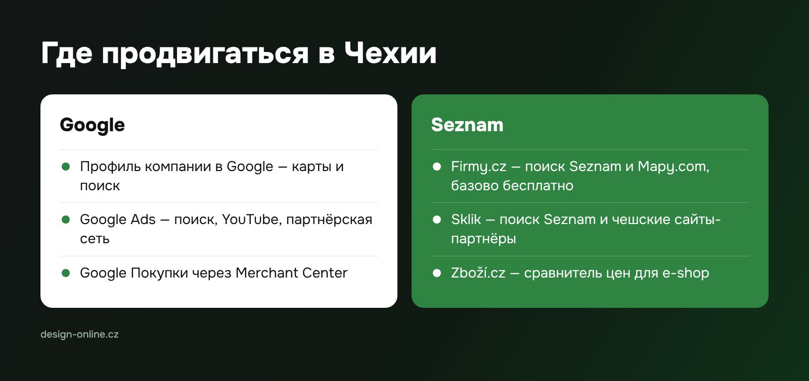 Где продвигаться в Чехии